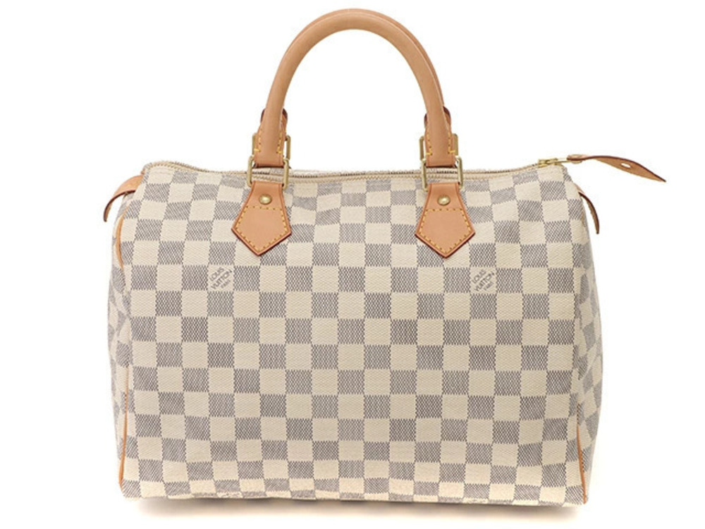 LOUIS VUITTON Speedy Damier Azur White
